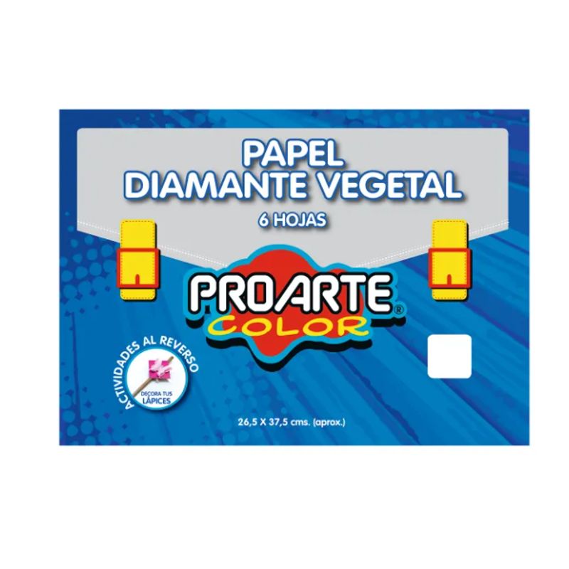 PROARTE - Estuche Papel Diamante 90/95 6 Hjs 26,5 X 37,5