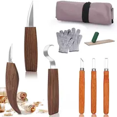 KUANGYE - Kit De 10 Cuchillo Cincel Gubia Tallar Madera Carpintería