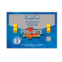 PROARTE - Estuche Carton Piedra 6 Pliegos 20X30Cm