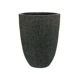 VADELL - Macetero Ovalado XL Color Negro