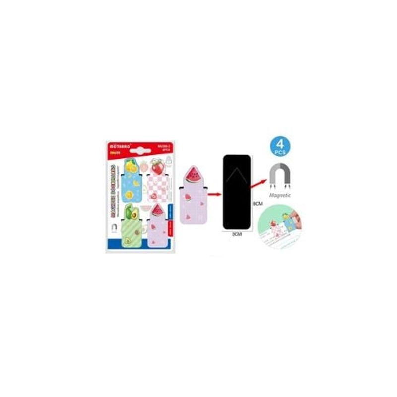 GENERICO - Marcadores Magnéticos Fruta 4 Pcs