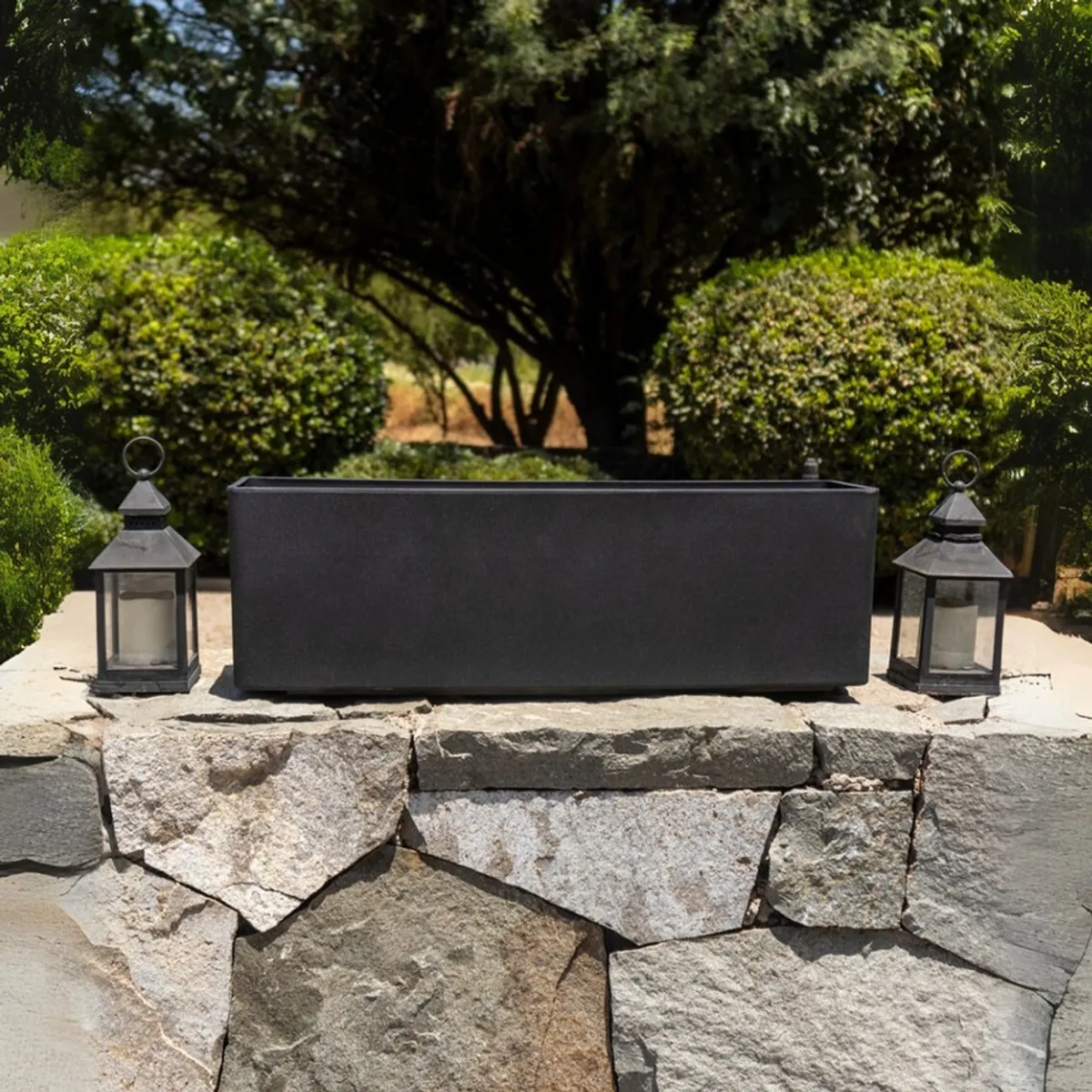 VADELL - Macetero Regtangular L Color Negro