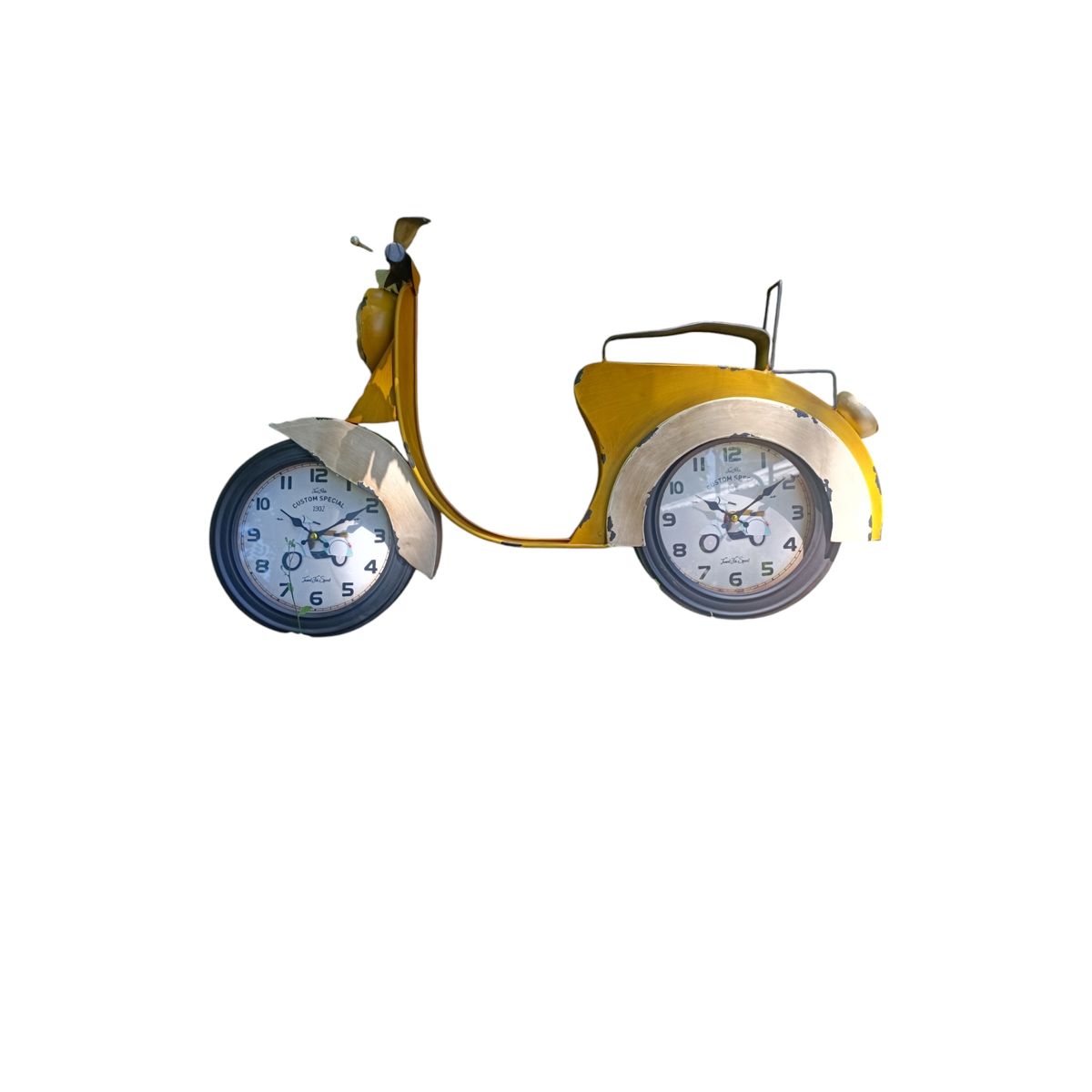 GENERICO - RELOJ PARED METAL MOTO VINTAGE