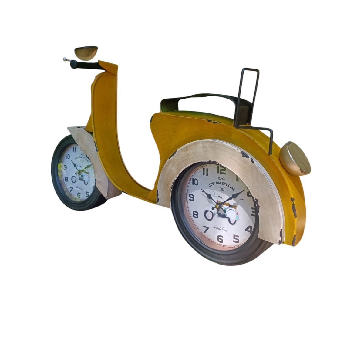 GENERICO - RELOJ PARED METAL MOTO VINTAGE