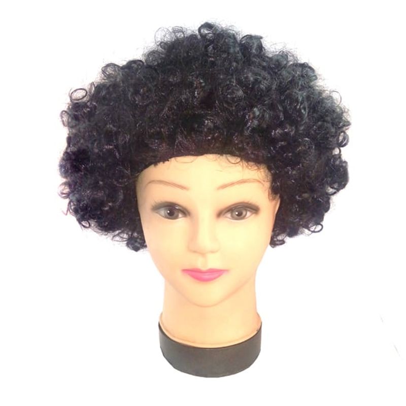 GENERICO - PELUCA AFRO 100GR NEGRO X1 UNI