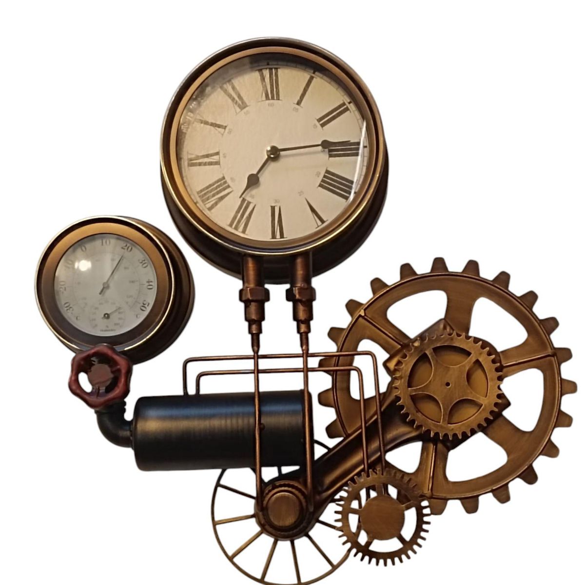 GENERICO - RELOJ PARED MODERNO INDUSTRIAL CAÑERIAS