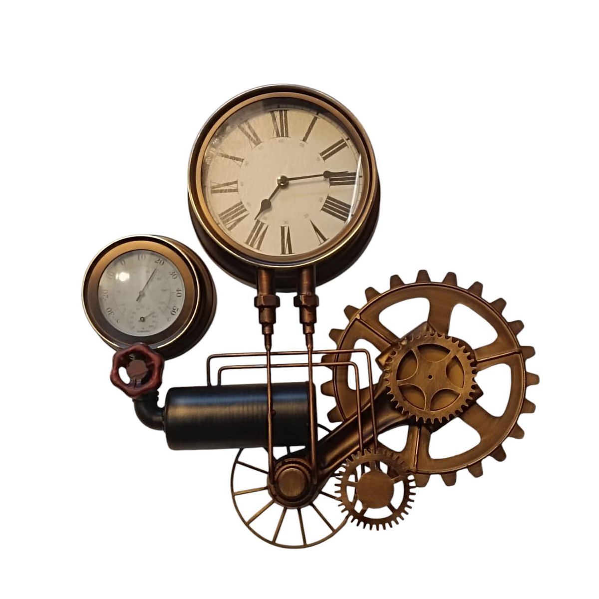 GENERICO - RELOJ PARED MODERNO INDUSTRIAL CAÑERIAS