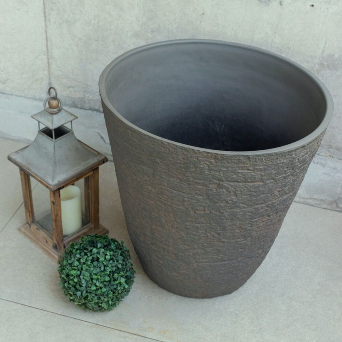 VADELL - Macetero Ovalado XL Color Café