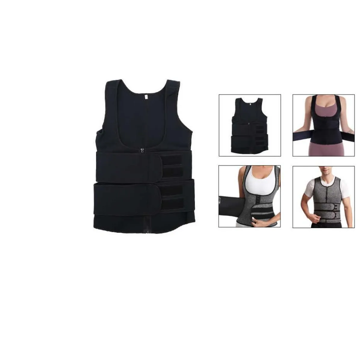 GENERICO - Faja Chaleco Ajustable de Caballero Talla XXXL