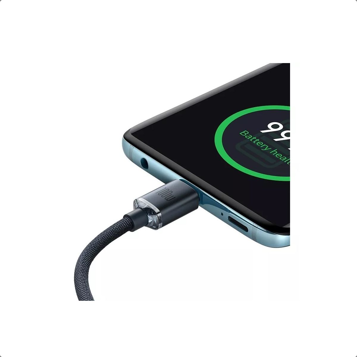 GENERICO - Cable Baseus Usb A C Carga Rapida 100w 12m Epa Color Azul