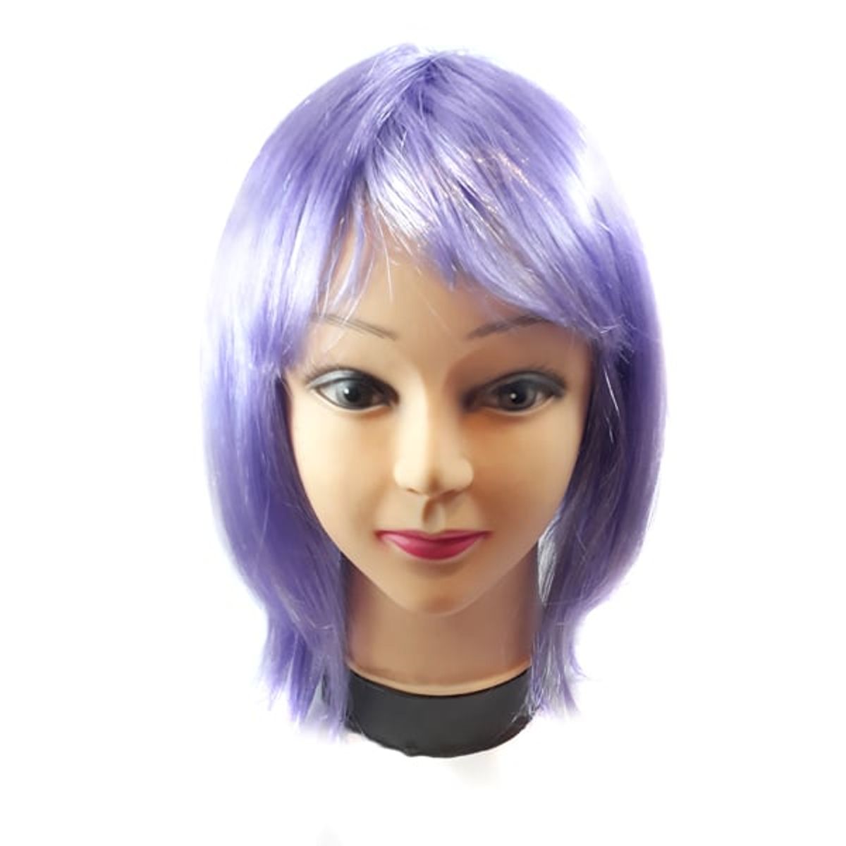 GENERICO - PELUCA CORTA 32CM 100GR LILA X1 UNI