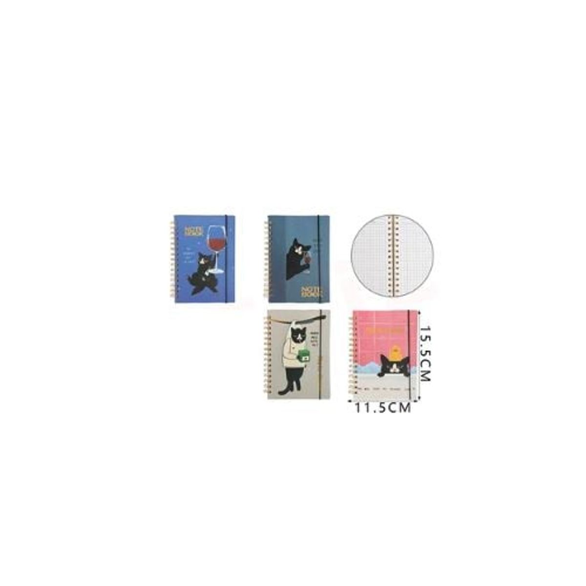 GENERICO - Libreta Gato Sad 80 Hojas 7 7 Mm