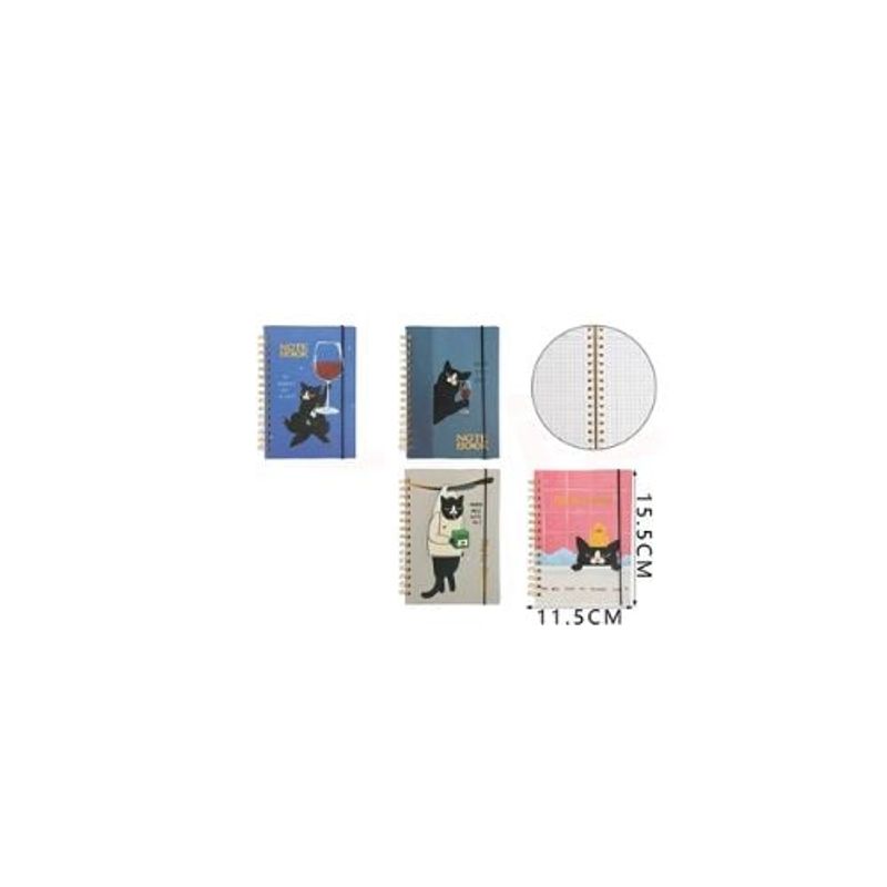 GENERICO - Libreta Gato Sad 80 Hojas 7 7 Mm