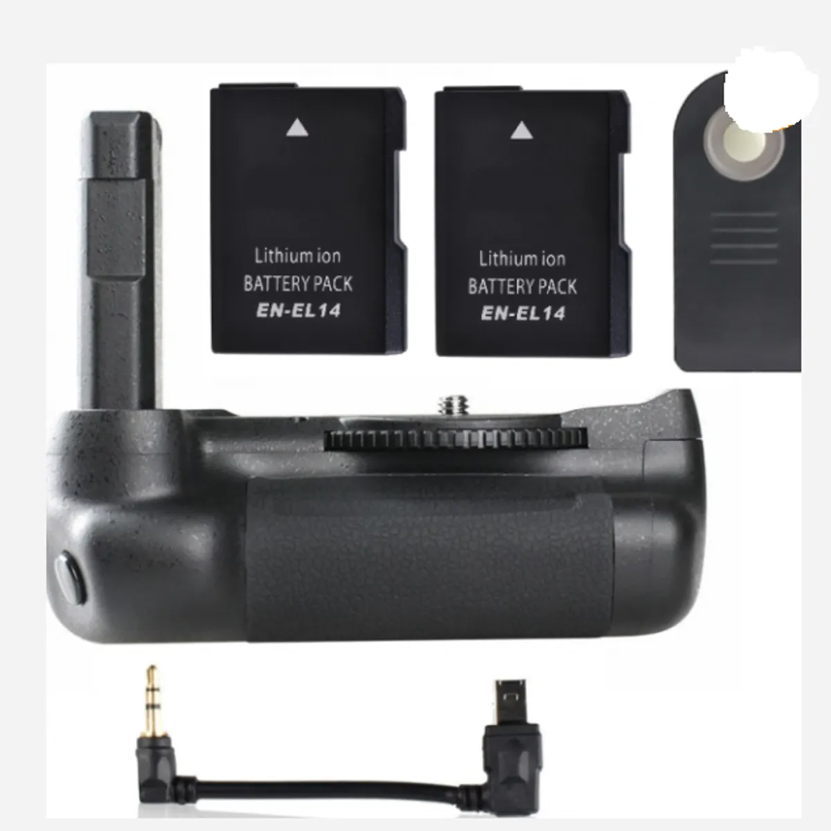 GENERICO - BATTERY GRIP NIKON D5500 D5600 ALTERNATIVO + 2 BATERÍAS + CONTROL REMOTO