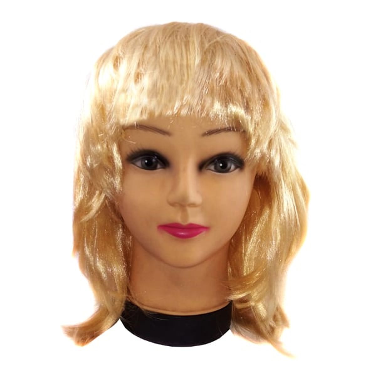 GENERICO - PELUCA CORTA 32CM 100GR RUBIO X1 UNI