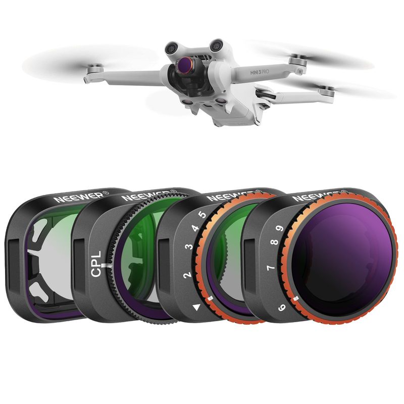 NEEWER - Filtros De Cpl Uv Nd4-32 ND64-512 Variable Para Dji Mini 3 Pro / 3 -4x