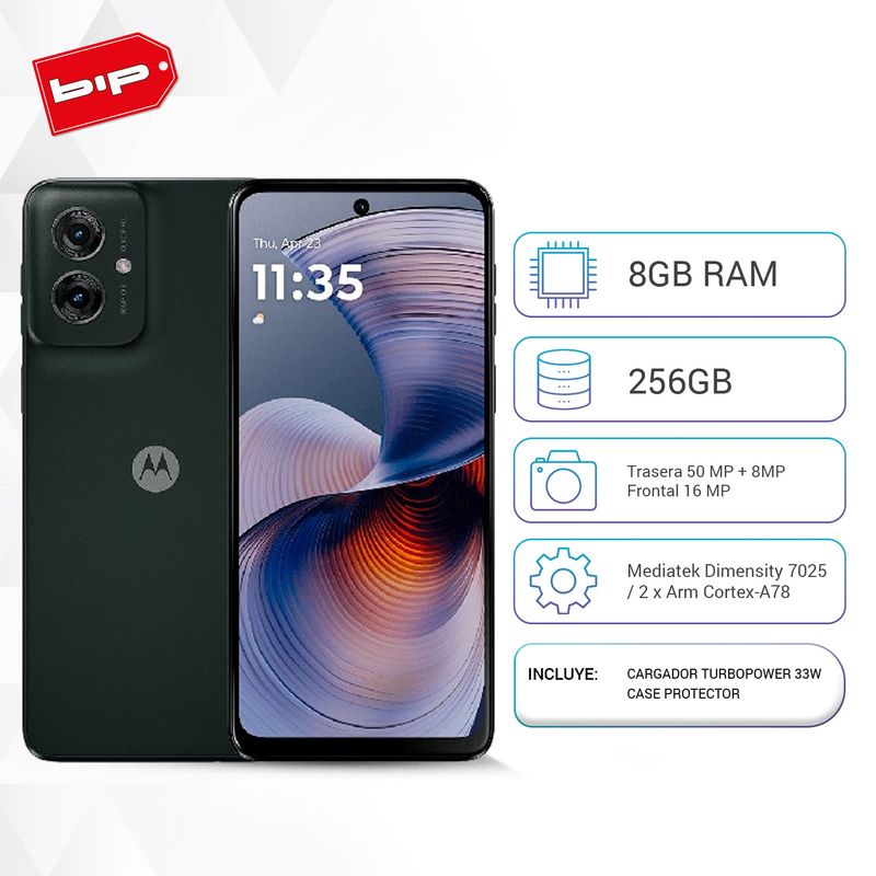 MOTOROLA - Celular Moto G55 5G Black 8GB+256GB -Nuevo- Motorola