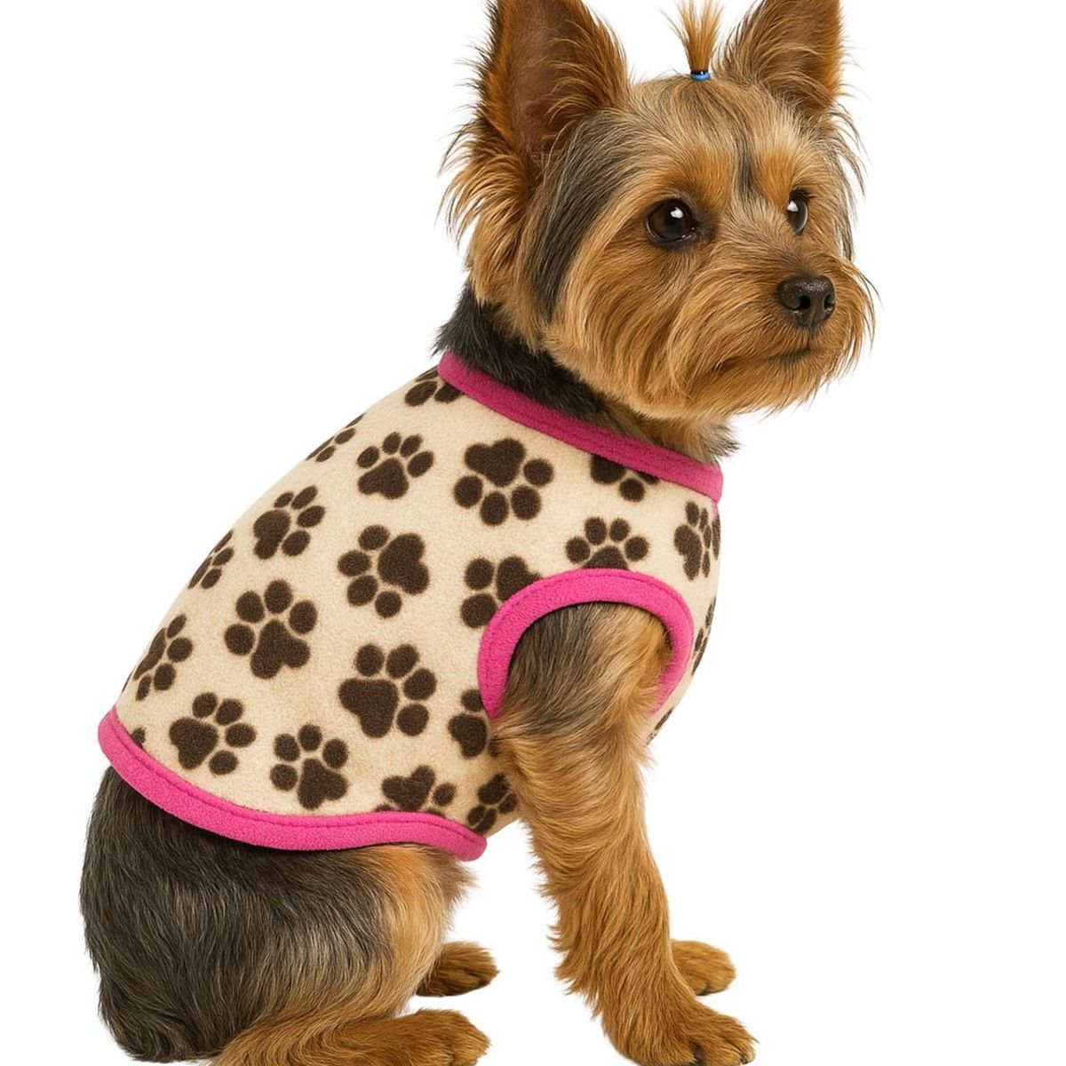 GENERICO - Capa de Polar para perro talla S 28 CM Yorkshire, Pomerania - Cafe - S