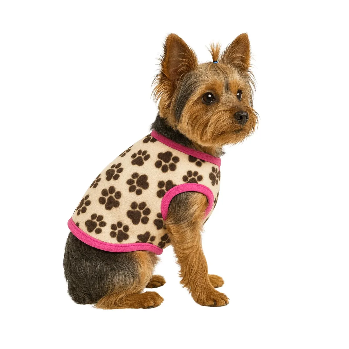 GENERICO - Capa de Polar para perro talla S 28 CM Yorkshire, Pomerania - Cafe - S