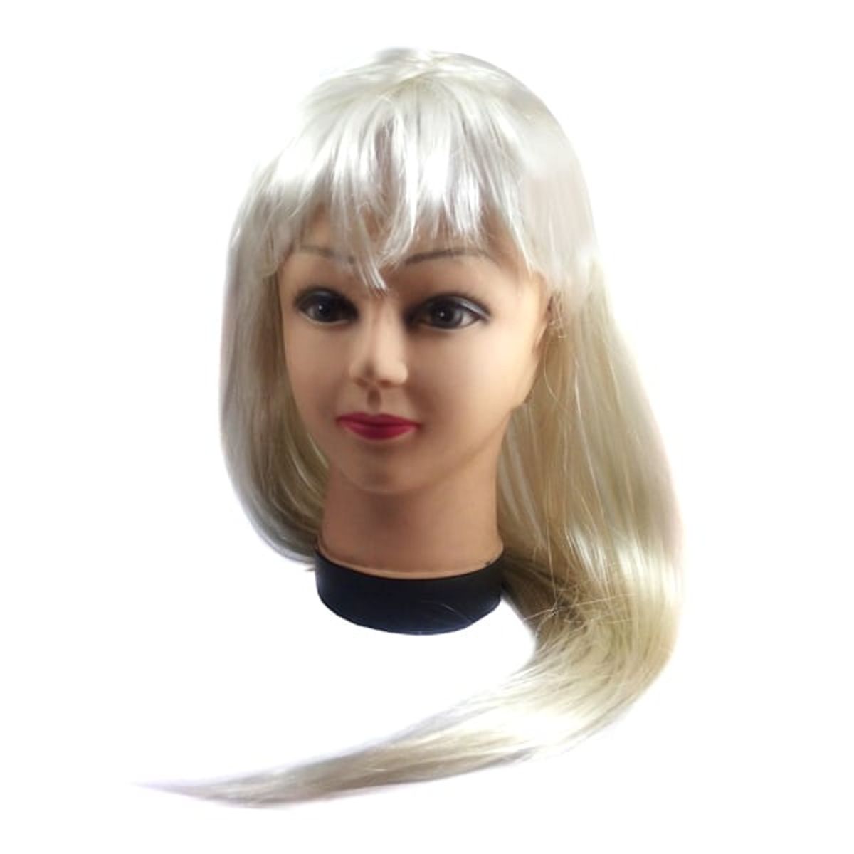 GENERICO - PELUCA LARGA 60CM 160GR BLANCO X1 UNI