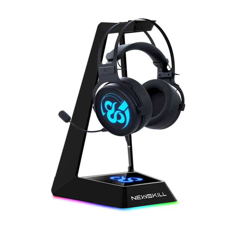 NEWSKILL - Pack Soporte Auriculares RGB Raksha + Audifono RGB 7.1 Kimera