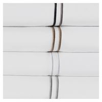 Juego sábanas 2 plazas 200 hilos 50% alg - 50% pol doble festón gris