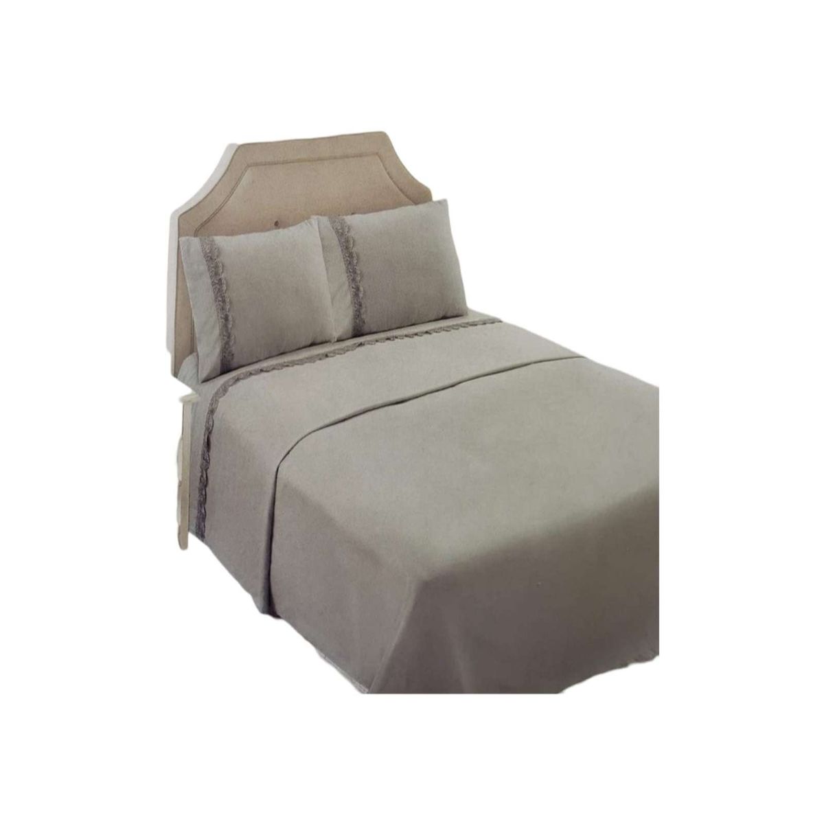 GENERICO - SABANAS 144 HILOS KING GRIS