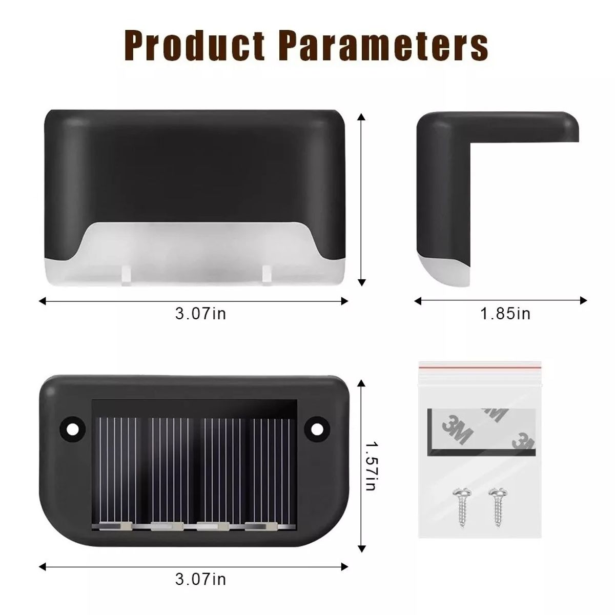 GENERICO - Kit4 Luces Solares Patio Jardín Para Escaleras Y Muros