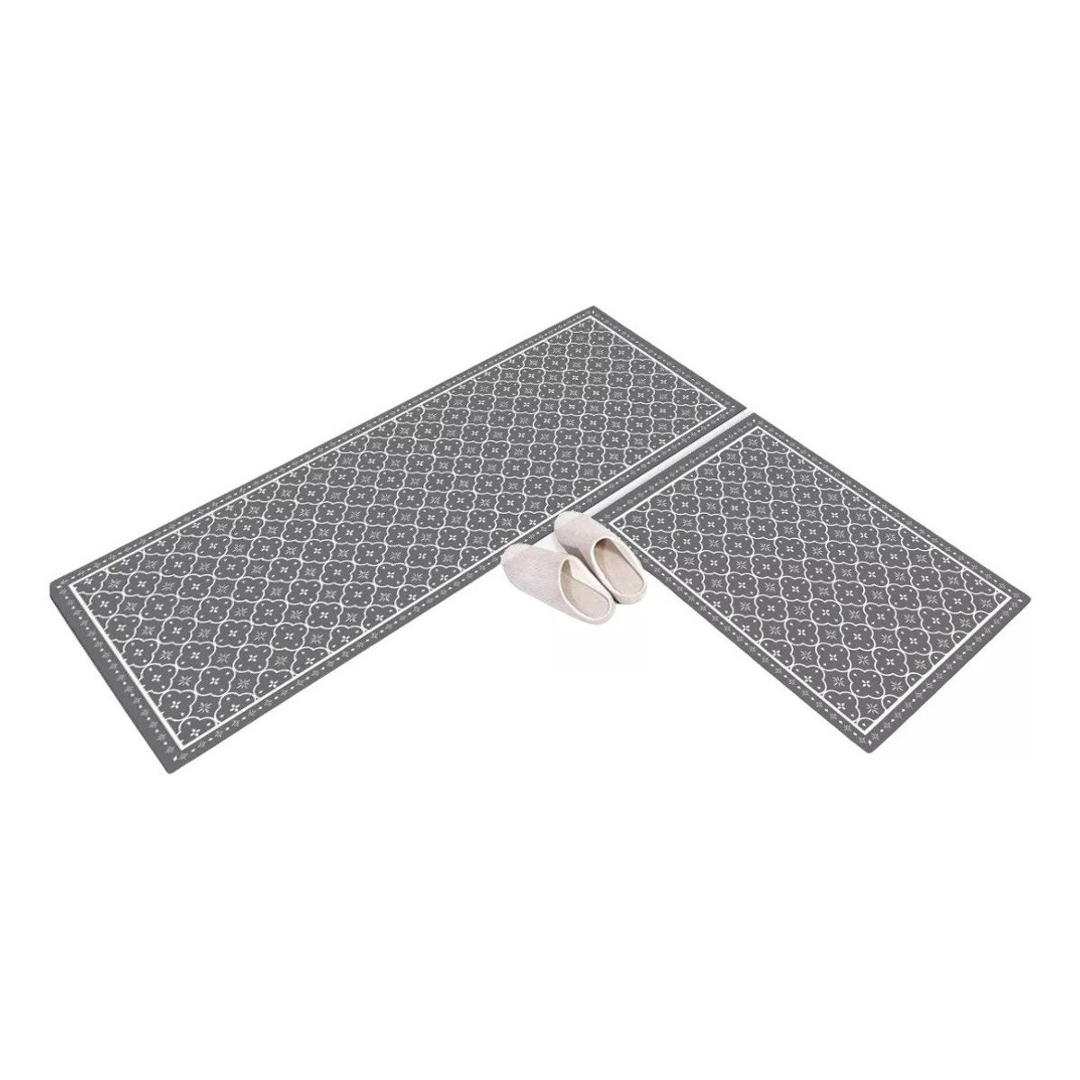 KUANGYE - Set 2 Alfombras De Cocina Antideslizante 45x120cm + 45x60cm