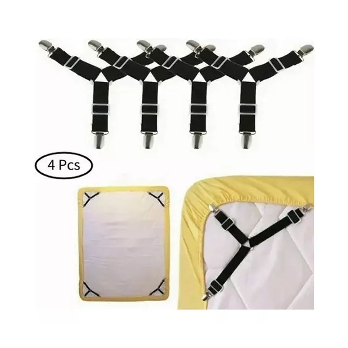 EDWINAYY - Sujetadores De Sábana De Cama Correa 8 Unidades Ajustable