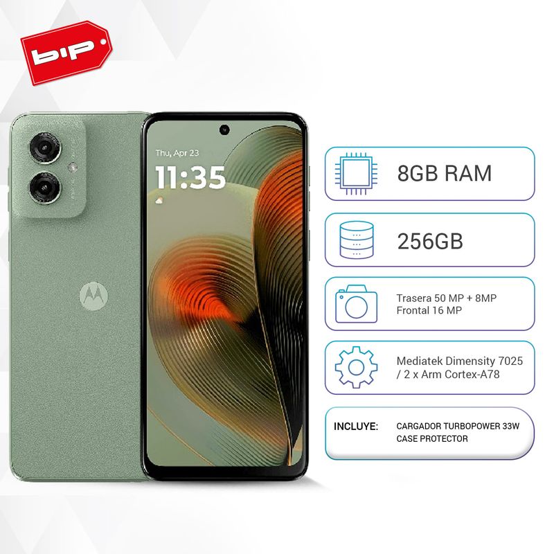 MOTOROLA - Celular Moto G55 5G Green 8GB+256GB -Nuevo- Motorola