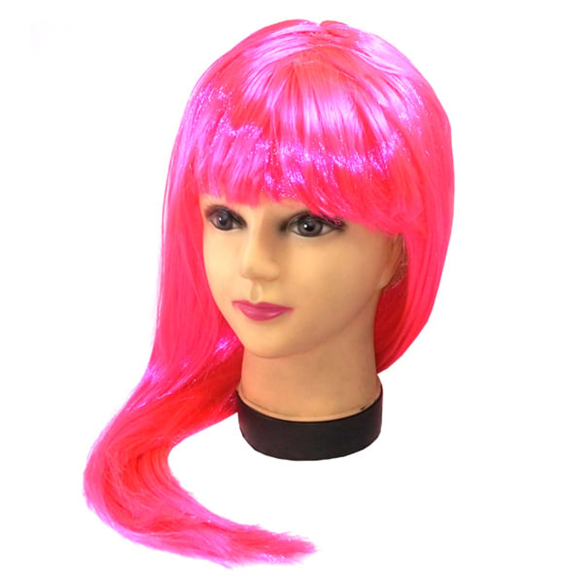 GENERICO - PELUCA LARGA 60CM 160GR FUCSIA X1 UNI