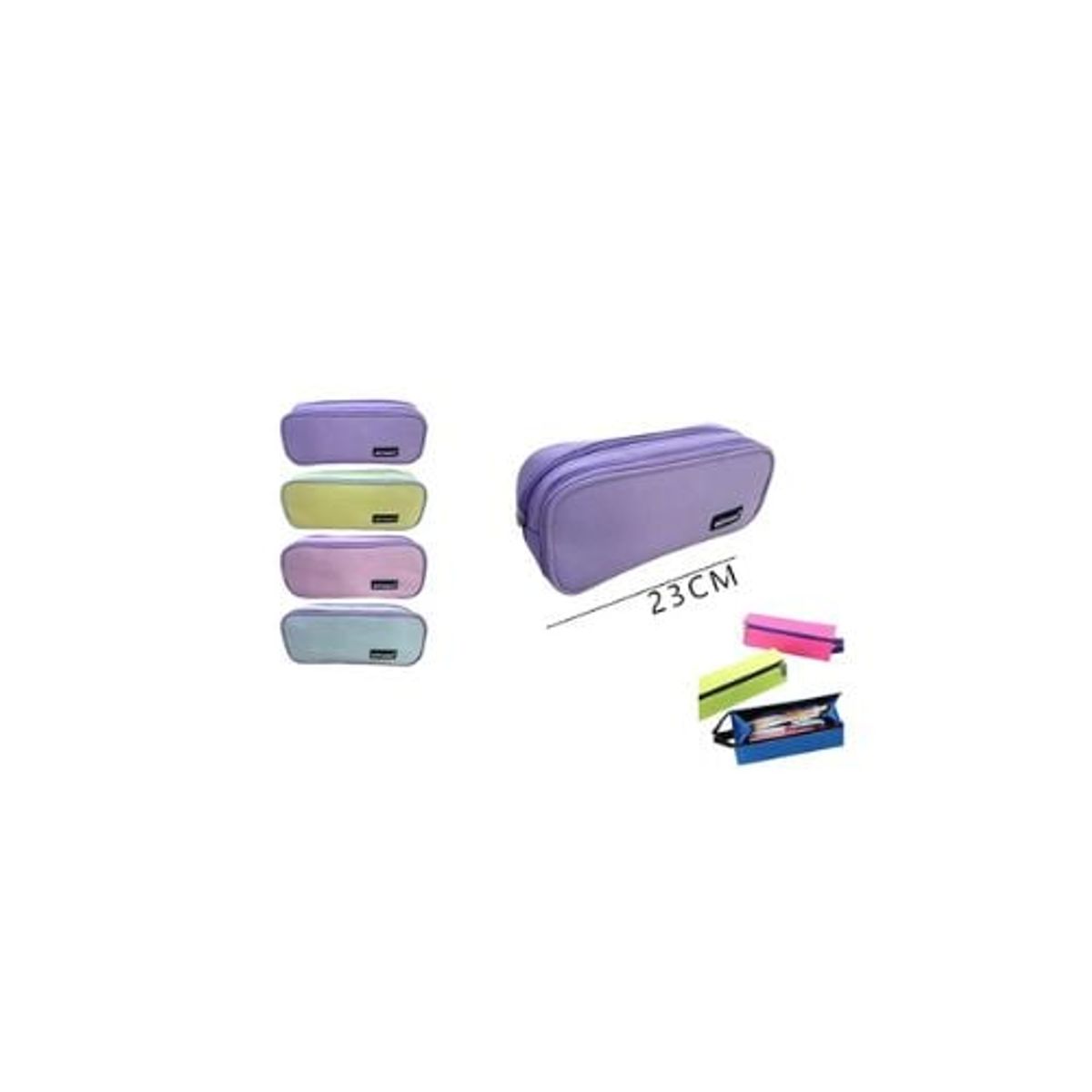 GENERICO - Estuche Escolar Pastel 2 Cierres