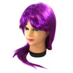 GENERICO - PELUCA LARGA 60CM 160GR MORADO X1 UNI