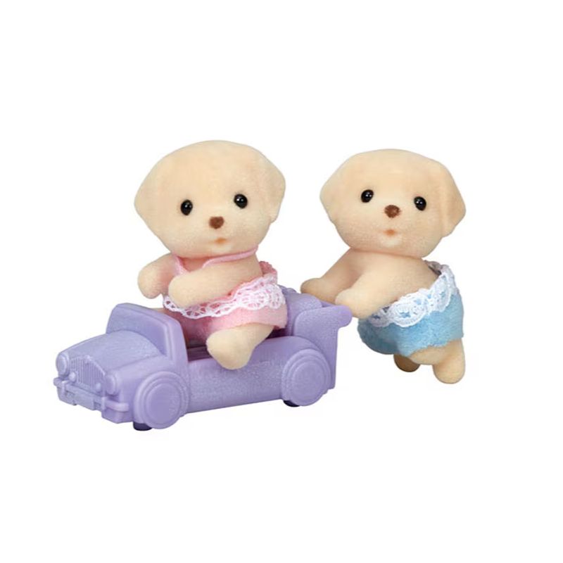 SYLVANIAN FAMILIES - Yellow Perro Labrador Gemelos Sylvanian Families Juguete