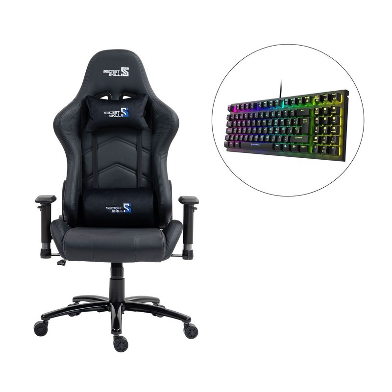 SECRET SKILL - Pack Silla Black Panther + Teclado Chronos TKL Negro