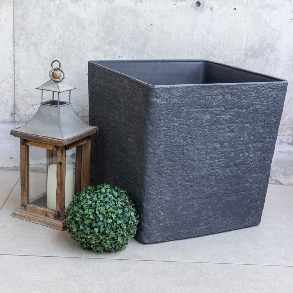 VADELL - Macetero Cuadrado L Color Negro