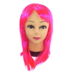 GENERICO - PELUCA MEDIANA 43CM 160GR FUCSIA X1 UNI