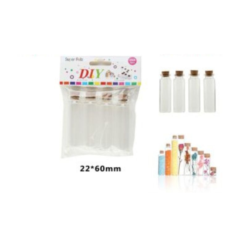 GENERICO - FRASCO DIY 22 MM X 60 MM 4 PCS