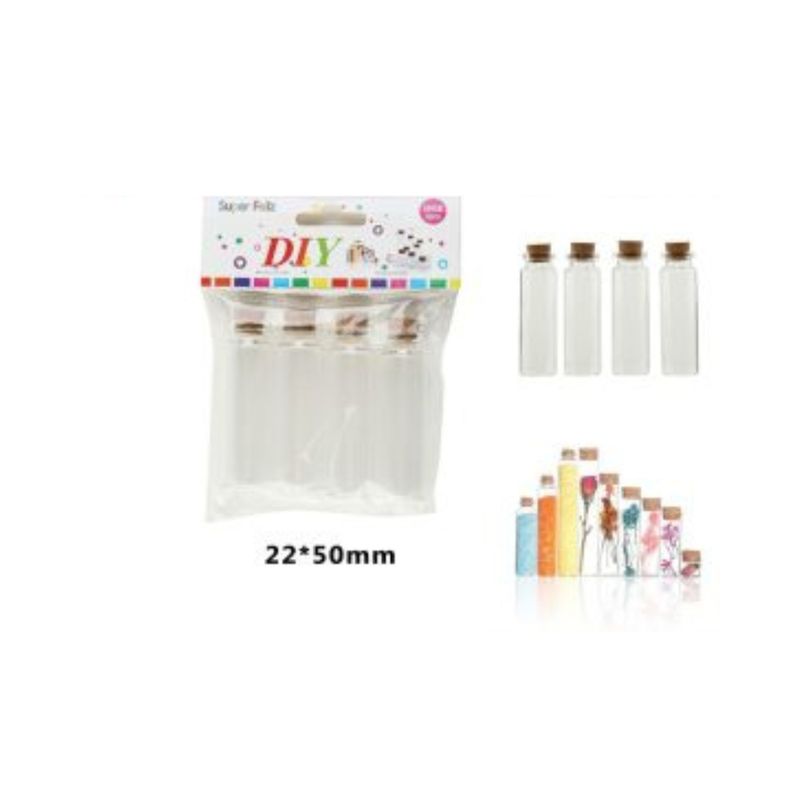 GENERICO - FRASCO DIY 22 MM X 50 MM 4 PCS