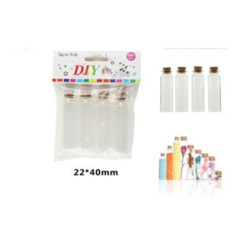 GENERICO - FRASCO DIY 22 MM X 40 MM 4 PCS
