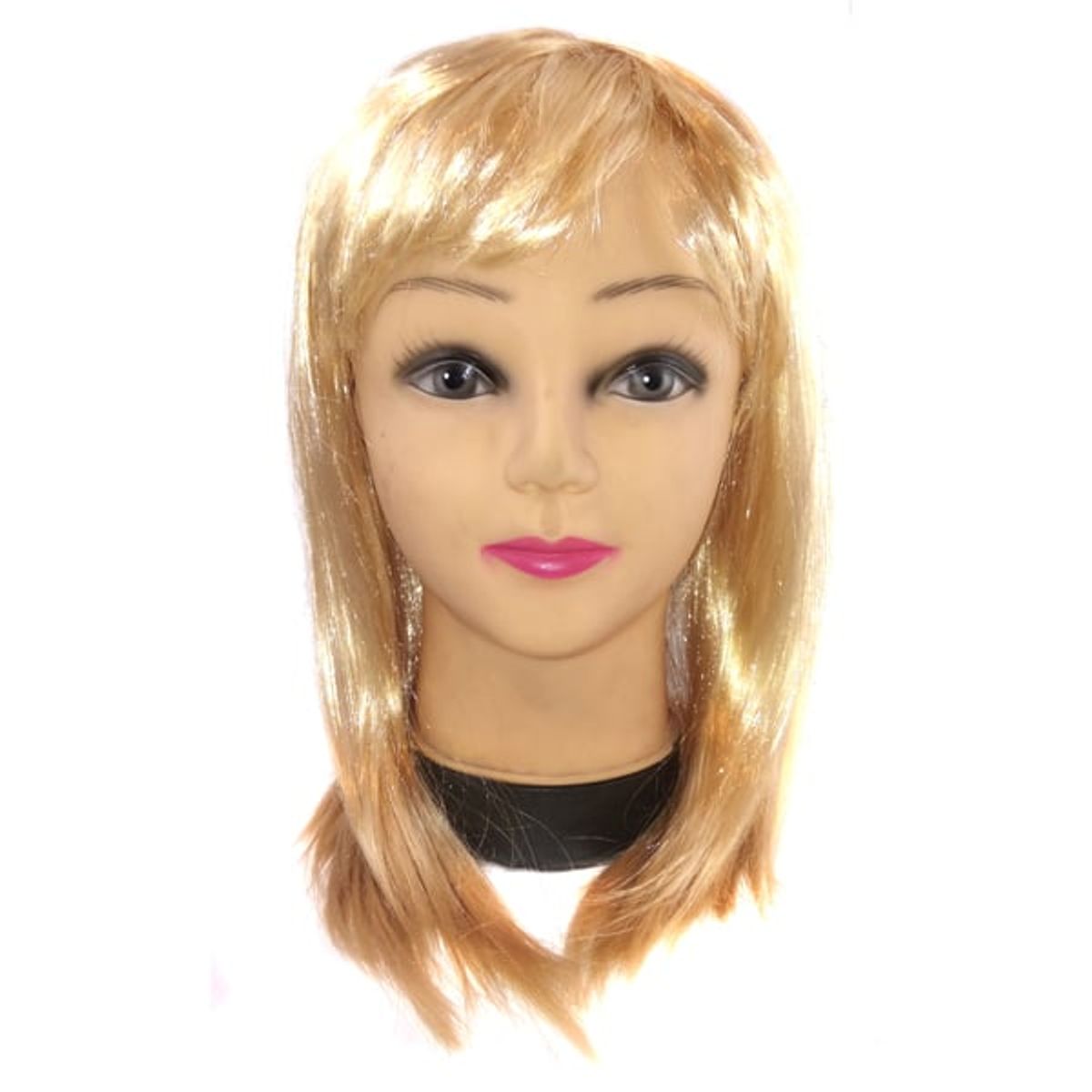 GENERICO - PELUCA MEDIANA 43CM 160GR RUBIO X1 UNI