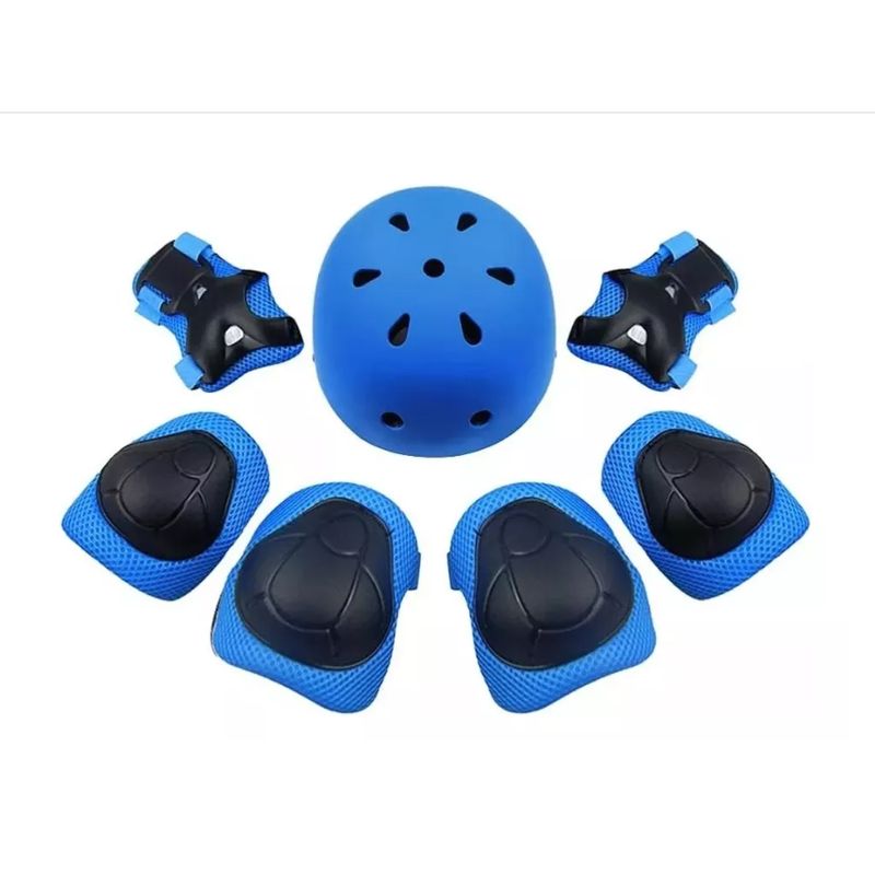 GENERICO - Set Protección Niño Para Patines bicicleta skate azul