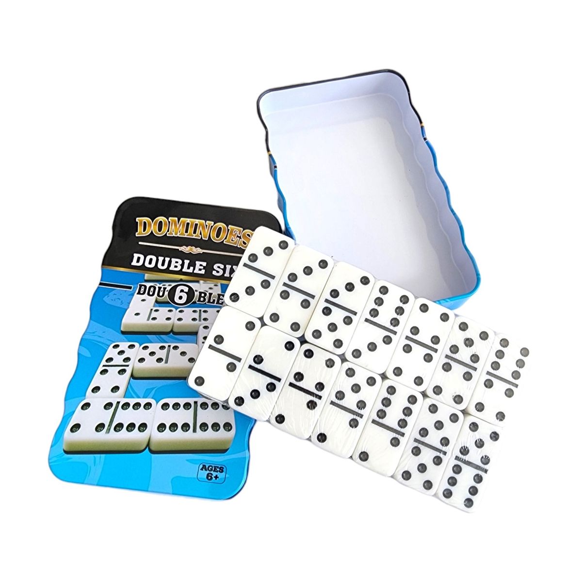 GENERICO - Juego de Domino 28Pz doble color caja metálica 12001