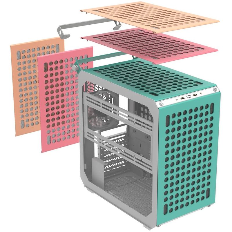 COOLER MASTER - Gabinete Cooler Master QUBE 500 FlatPack - Macaron Edition