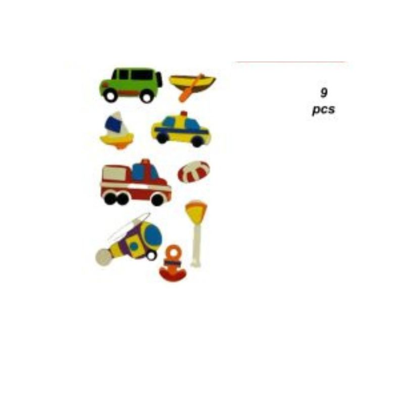 GENERICO - STICKERS GOMA EVA 9 PCS