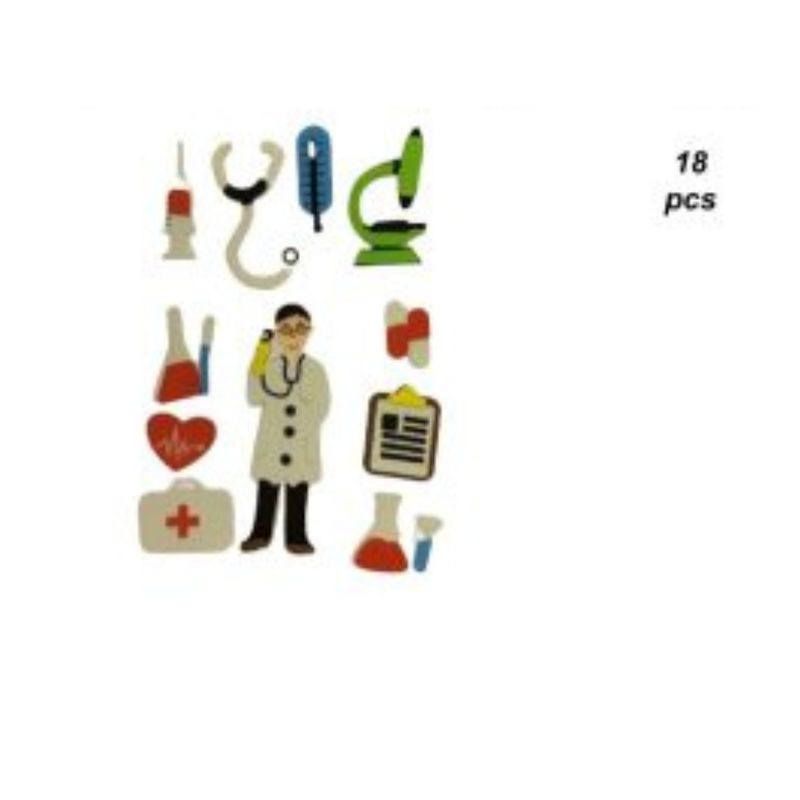 GENERICO - STICKERS GOMA EVA 18 PCS
