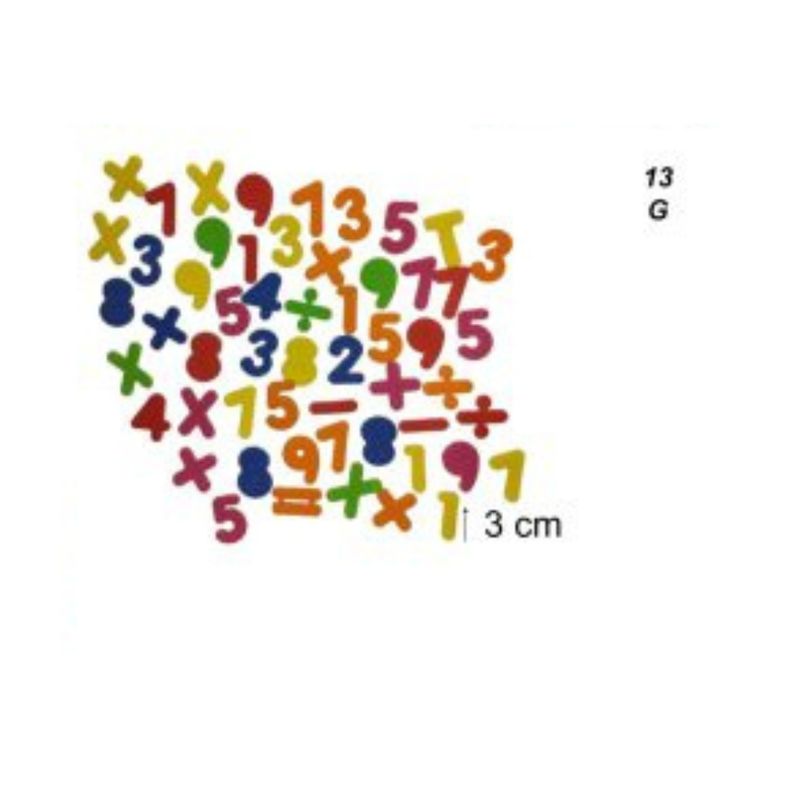 GENERICO - STICKERS GOMA EVA 13 PCS 3 CM