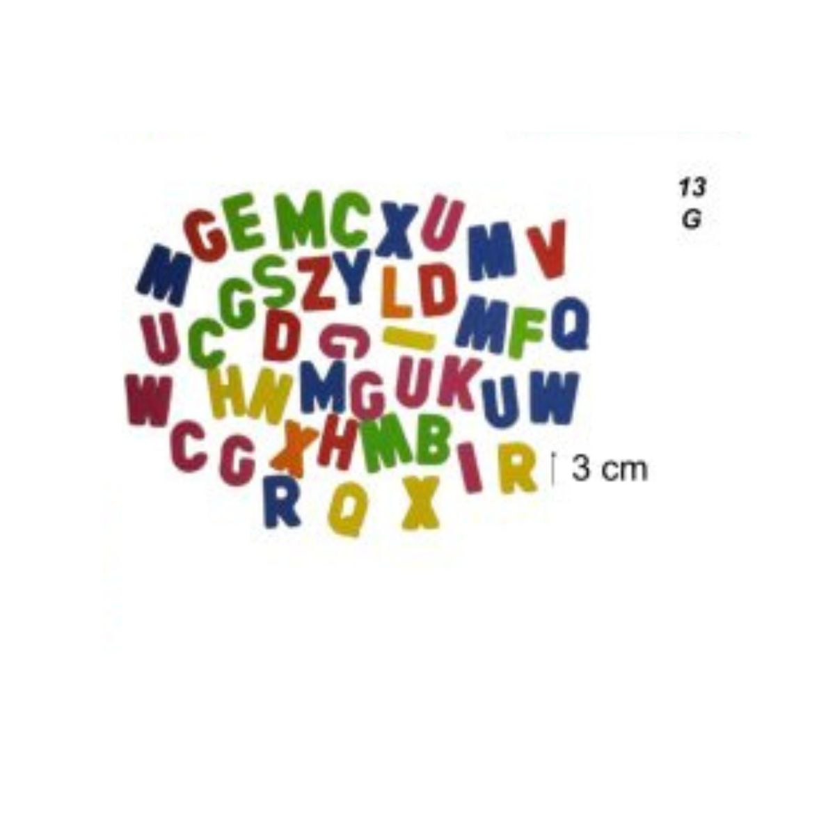 GENERICO - STICKERS GOMA EVA 13 PCS 3 CM