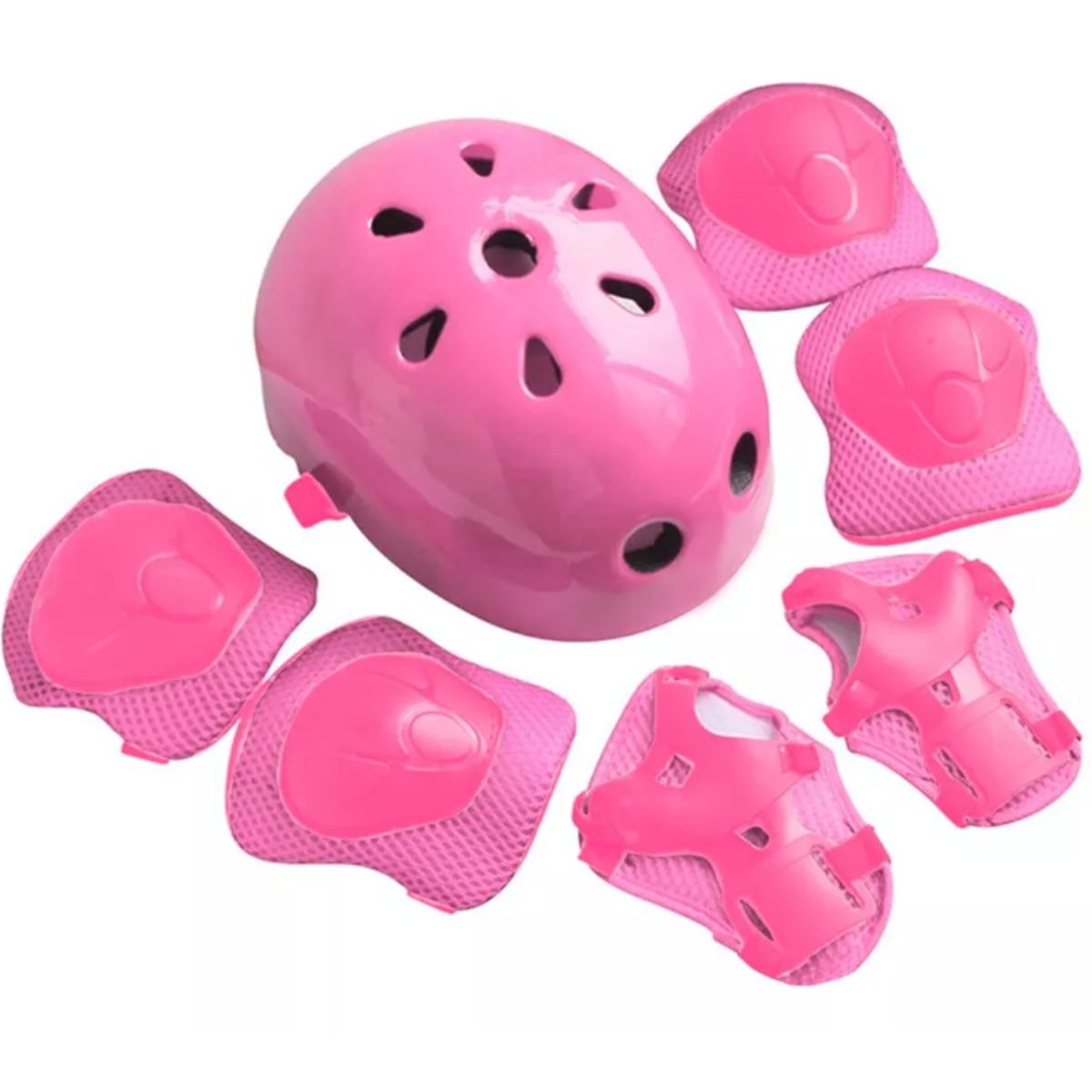GENERICO - Set Protección Niña Para Patines bicicleta skate rosa